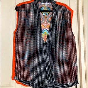 August Silk Polka Dot Tank